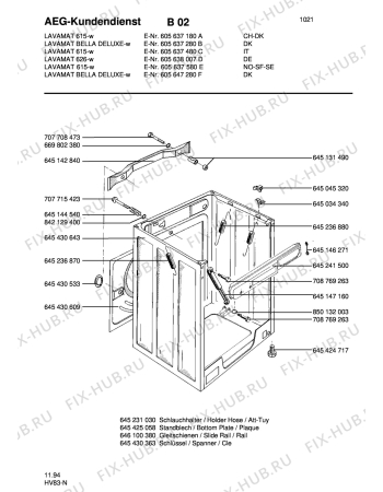 Взрыв-схема стиральной машины Aeg LAV626 - Схема узла Housing 001